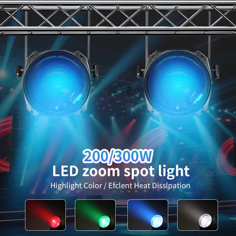 300w Zoom COB Cool+Warm White LED Zoom Par COB Lighting For Party Nightclub Church Wedding Light.