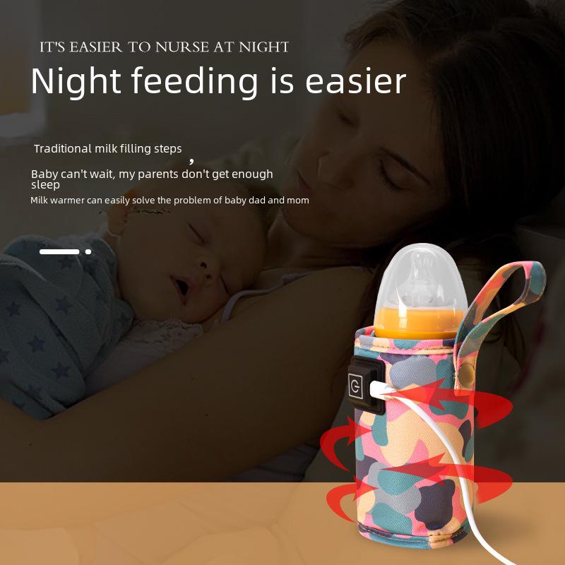 USB Heated Bottle Insulation Sleeve with Three-Speed Temperature Control for Outdoor and Car Use