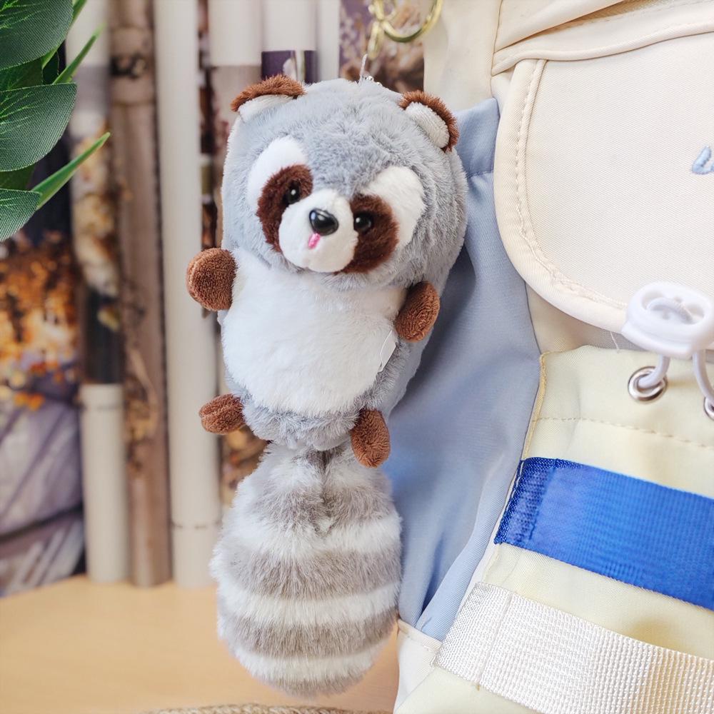 Bolsa de Pelúcia de Guaxinim Fofa Transfronteiriça Pingente de Chaveiro
