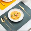 30pcs stainless steel luxury gold small waist western restaurant steak knife and fork set, suitable for Christmas, parties.