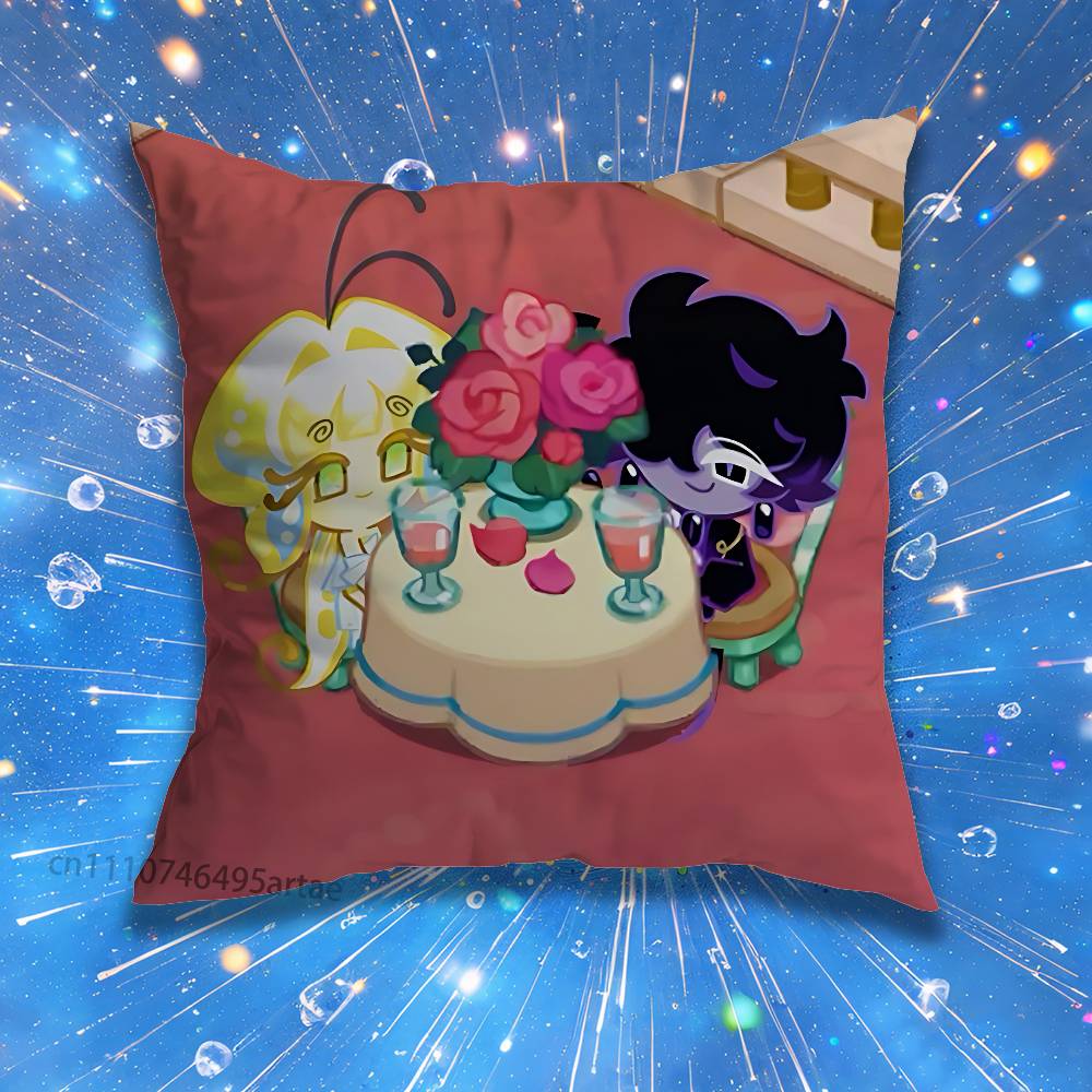Black Sapphire Sugarfly C-Cookie Run Pillow Case Living Room Sofa Cushion Cover Suitable For Home Bedroom Room Decoration