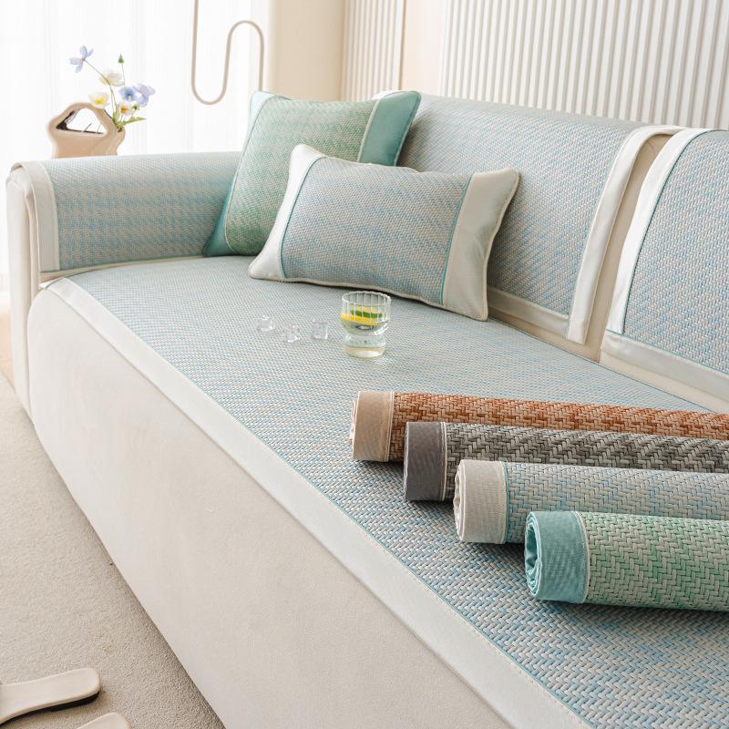 Rattan Mat Summer Sofa Cushion Non-Slip  New Sofa Mat Cushion Ice Silk Sofa Cushion Cover Cover Cloth