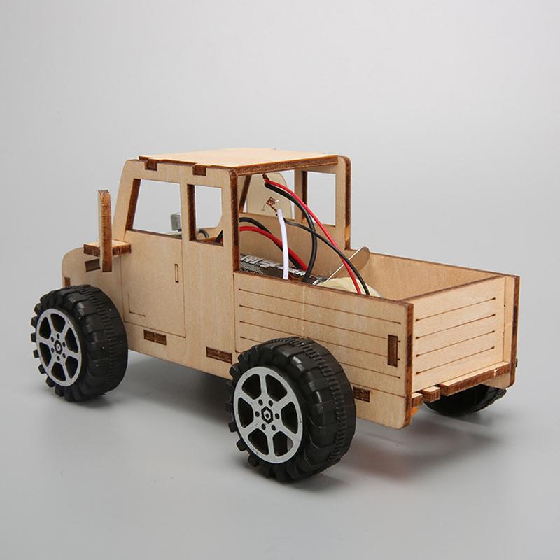 Voice Control Car Children's Technology Handmade Small DIY Car Material Package Students Steam Science Education Toys