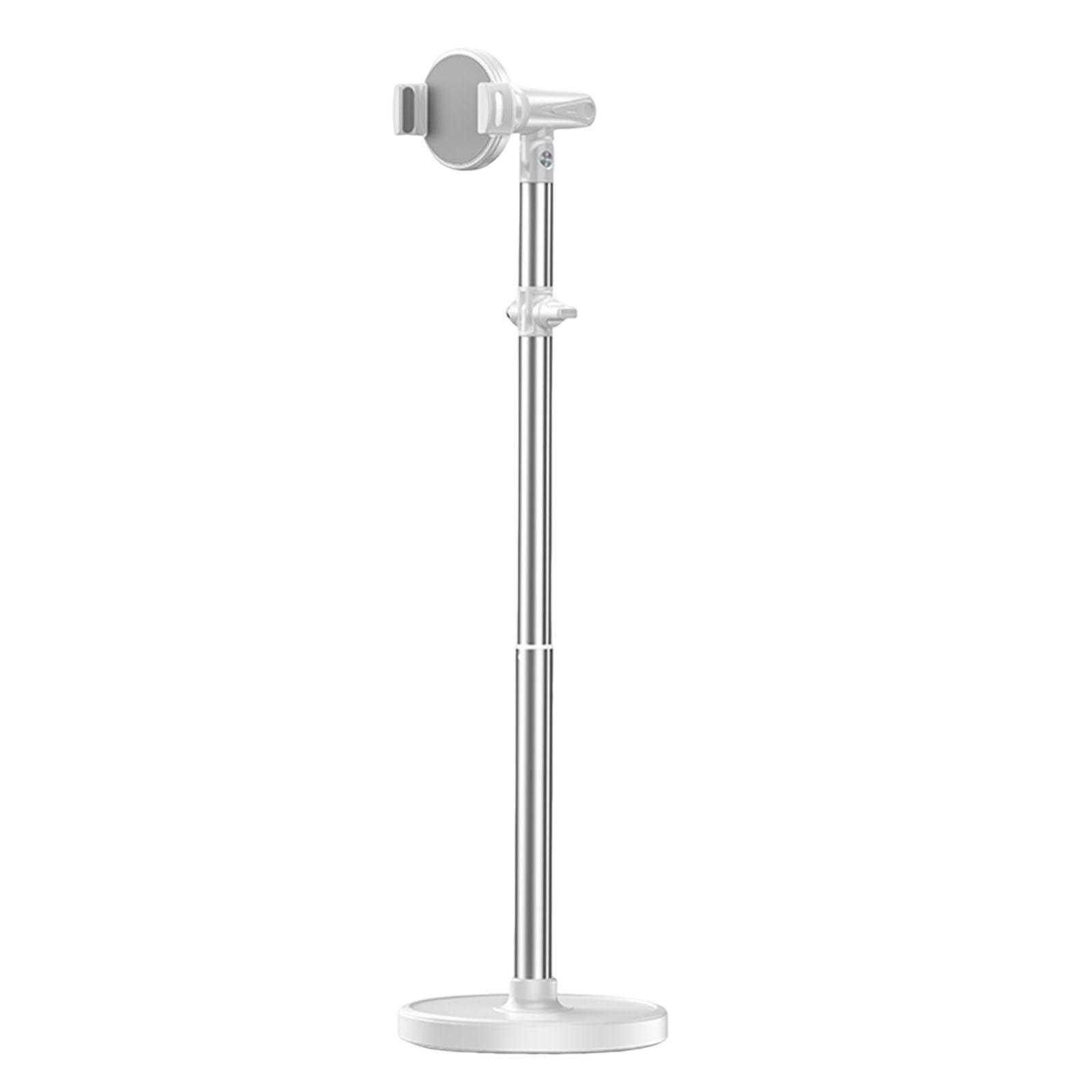 Adjustable Height Telephone Stand 32.5cm-44.5cm Height 360-Degree Rotating Retractable Desk Stand for All Smartphones Recording