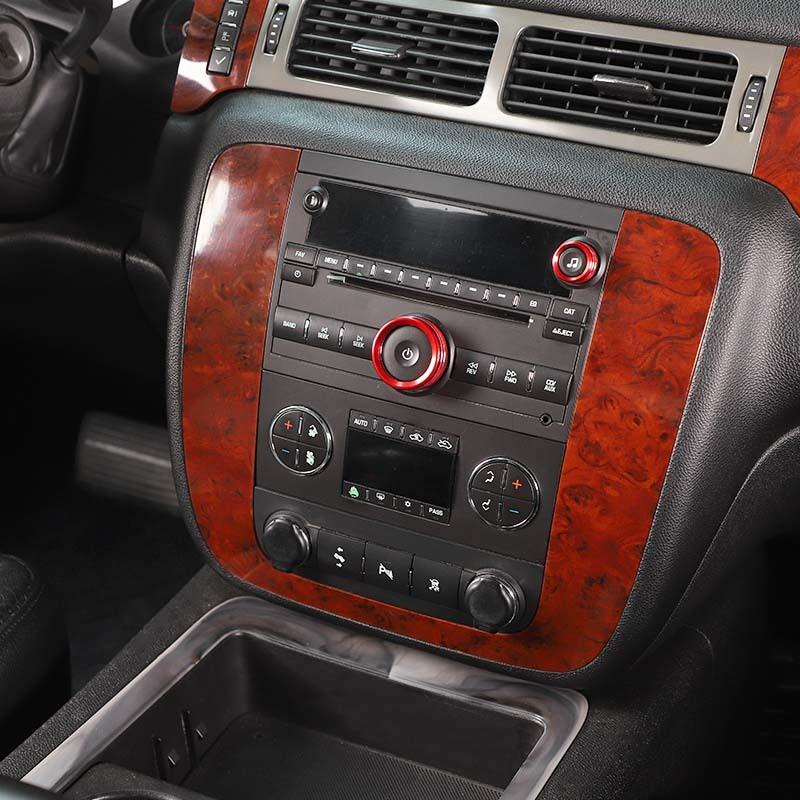 Aluminum Alloy  Central Control Knob Decorative Ring Cover For Chevy Silverado/Tahoe For Suburban/ Avalanche/GMC-YUKON 2007-2013