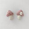 1 Pair Fabric Fabric Mushroom Pin Handmade Handcrafted Pin Premium Woodland Brooch  Bag Accessory