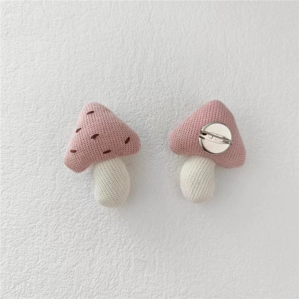1 Pair Fabric Fabric Mushroom Pin Handmade Handcrafted Pin Premium Woodland Brooch Bag Accessory