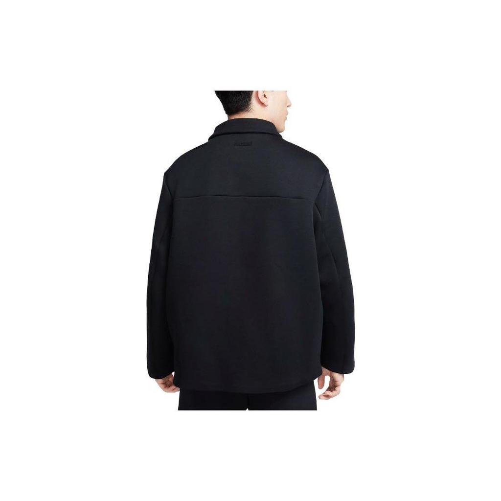 Nike Chaqueta Camisa Ancha Tech Fleece Reimagined para Deporte Negro FB8168-010