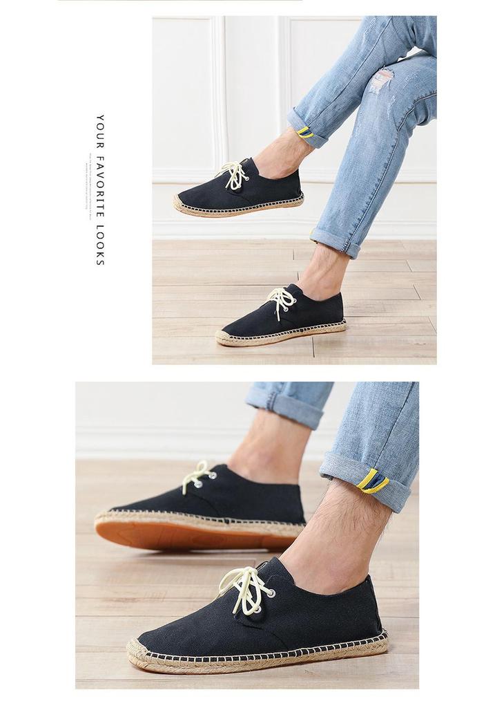 Adidași Bărbați Respirabili cu Șireturi, Pânză de In, Slip-On