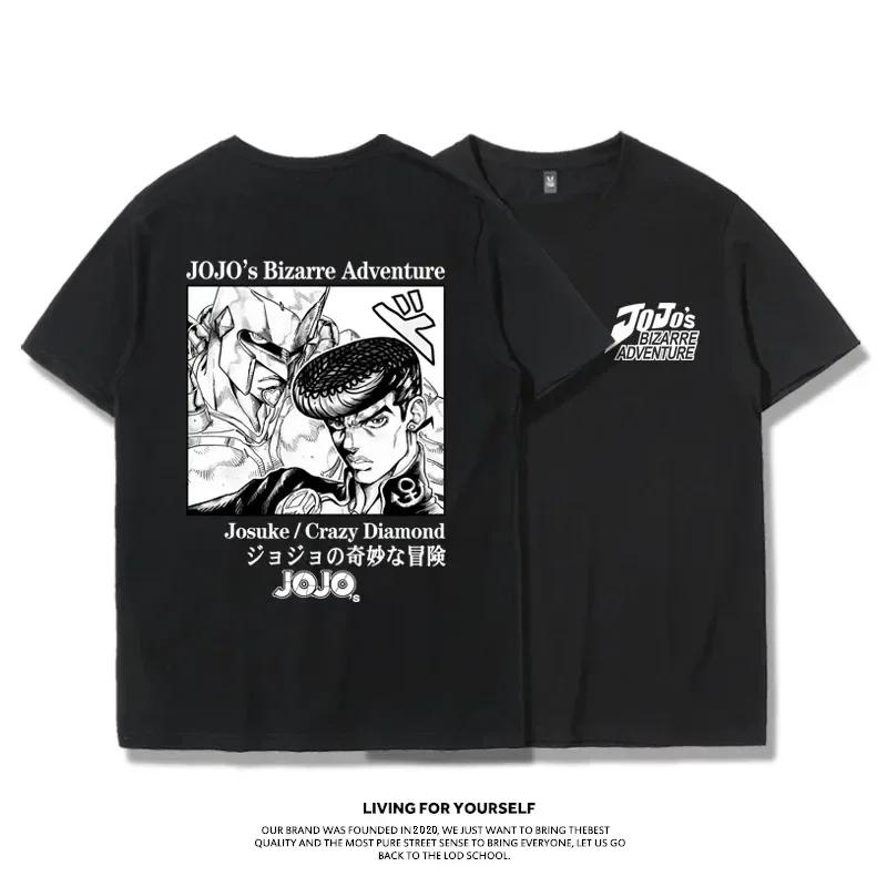 Módní Jojo Bizarre Adventure Tričko s krátkým rukávem Vaporwave Estetické tričko Jotaro Harajuku Y2k Tričko Oversized Muži Dámské Topy
