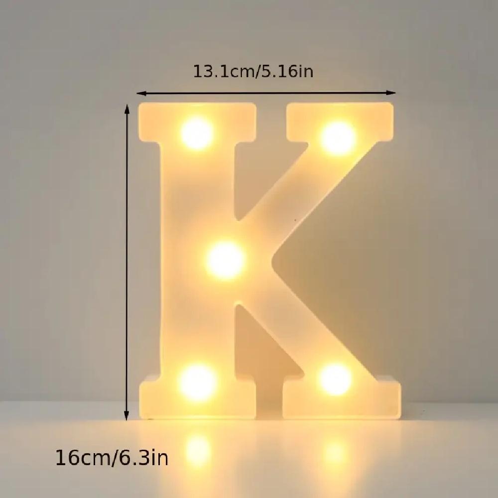 1PC LED Alphabet&Number Lights For Home,Wedding,Proposal,Birthday,Party,Photo Prop, Battery Powered White Decorative Night Light