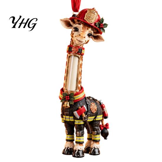 Ceremonial Money Gift Holders Giraffe Christmas Holder Ornament, Acrylic Cash Clip Hanging Decor for Unique Tree Bag Car, Cute Career Figurine,