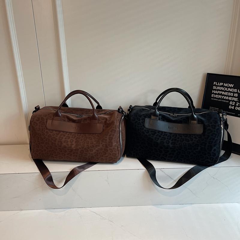 Geantă Sport de Capacitate Mare Imprimeu Leopard Geantă de Voiaj Geantă Fitness Geantă Duffel