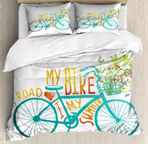 Flower Bicycle Soft Duvet Cover Beding Decoration Gift First Choice Suitable for Children Young Boys Young Girls plus Adult Peoples Soft plus
