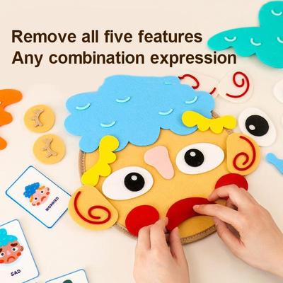 Dzieci Montessori Gra Mimika Emocje Zmiana Zabawki Z 9 Kartami Nauka Przedszkolna Zabawki Edukacyjne