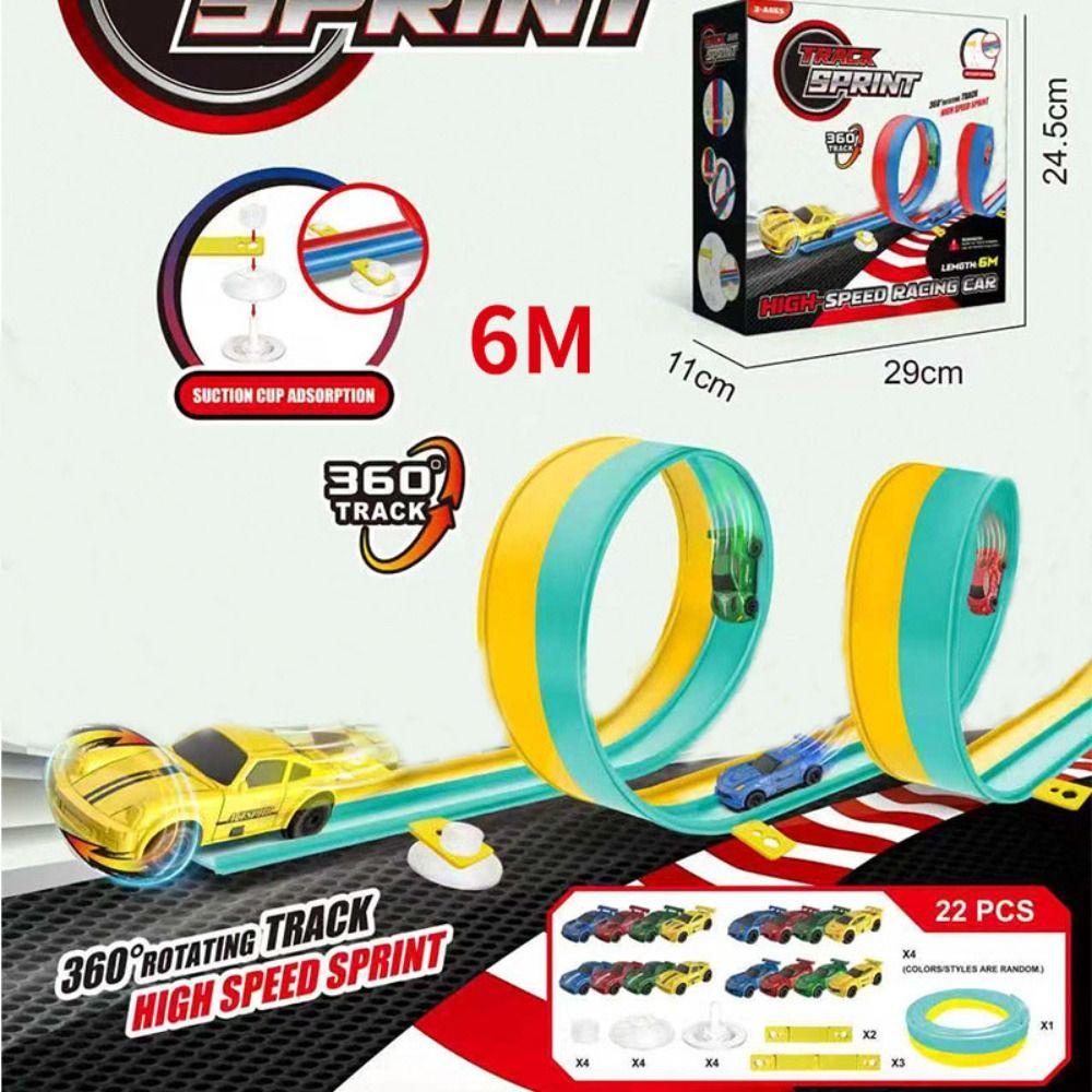 Assembly Flexible Race Track Toy Bendable Gravities Powered Racing Track Car Toy