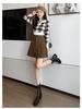 Women's High-Waisted Corduroy Wool Pleated A-line Skirt with Anti-Exposure Shorts - 2025 Autumn/Winter Collection