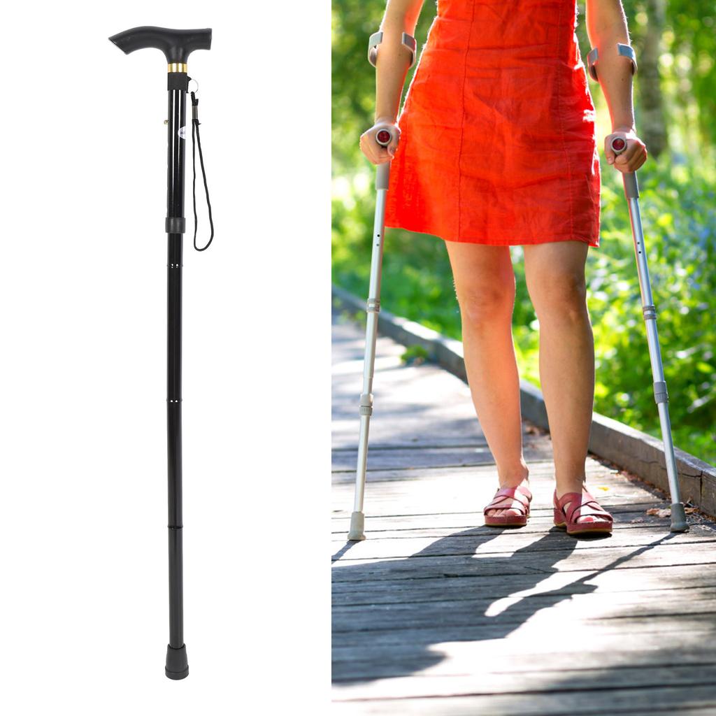 Αναδιπλούμενος Μπαστούνι Κράματος Αλουμινίου Πεζοπορία Ορειβασία Αναδιπλούμενο Μπαστούνι για Ηλικιωμένους Άτομα με Αναπηρία Άνδρες Γυναίκες