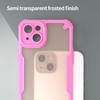 Armor Series For iPhone 15 Plus Case PC+TPU Semi-Transparent Frosted Finish Protective Phone Cover