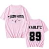 Tokyo Hotel Rock Band Print T-skjorte Street Uformelt sommer-kortermet universal-t-skjorte for kvinner og menn Klær Punk Tees