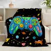 1PC Colorful Gaming Adventure Flannel Blanket Gift, Suitable for Both Men And Women, Soft Ideal for Beds And Sofa, Birthday Or Christmas Gift