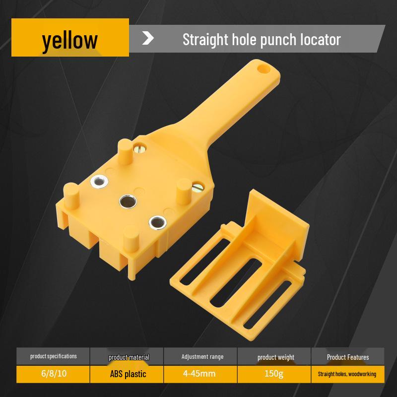 Wooden Board Drilling Locator: Straight & Round Hole Punch for DIY Wood Tenon Splicing