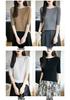 Ultra-Fine Pure Wool Women's Slim-Fit Fishbone Pattern One-Shoulder Mid-Sleeve Base Layer Shirt