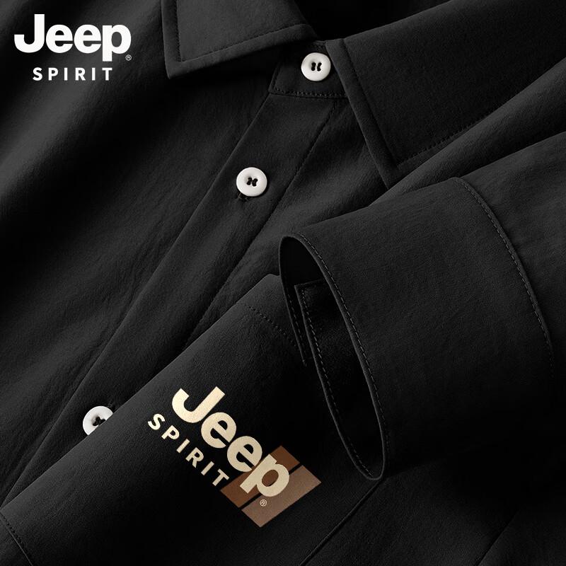 JEEP SPIRIT Men s Ice Silk Long-Sleeve Casual Shirt 2XL