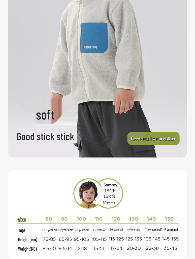 Willberu Kinder 3-in-1 Winddichte Fleecejacke - Jungen & Mädchen Farbblock Wasserdichter Mantel