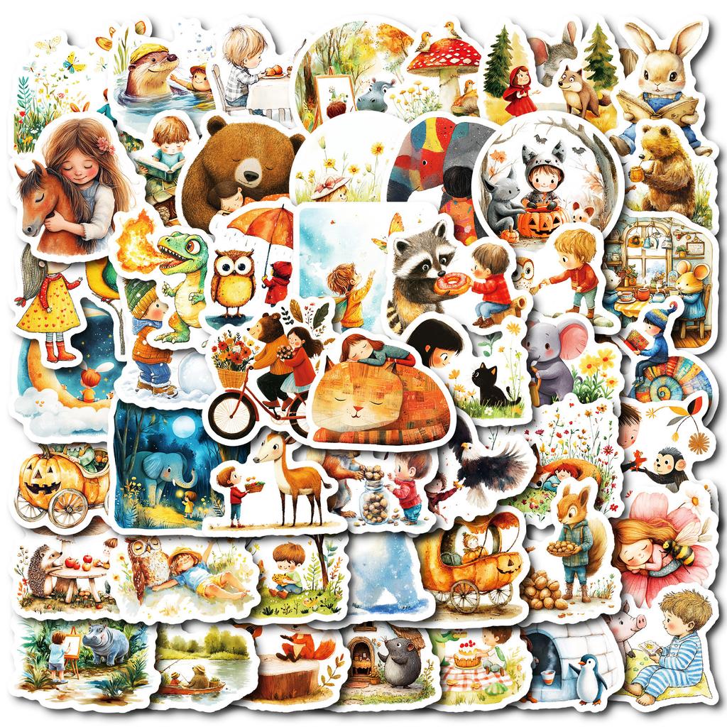 Boutique 50 Fantasy Fairy Tale Forest Cartoon Graffiti Stickers Graffiti Waterproof Decorative Stickers