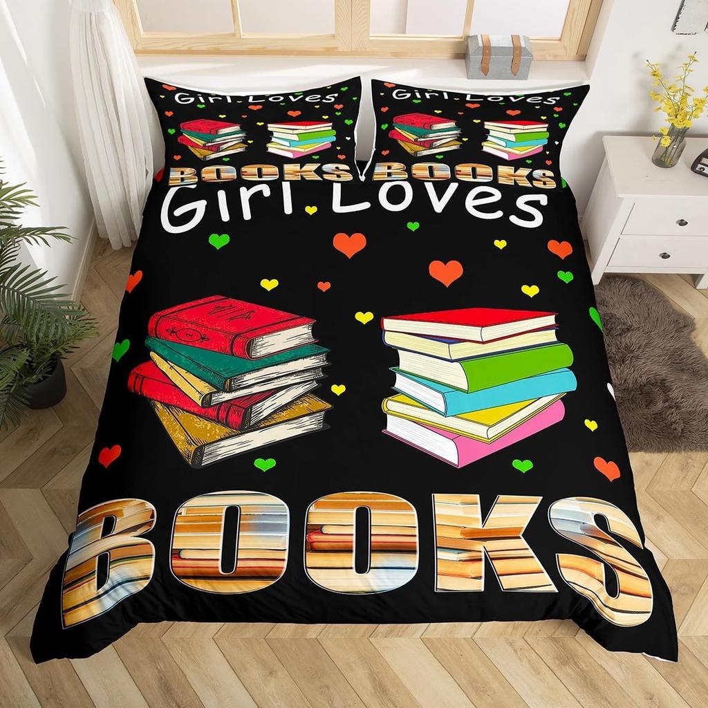 Magic Book King Twin Queen Duvet Cover Set Planet Galaxy Bedding Set Microfiber Star Comforter Cover for Kids Boys Girls Student