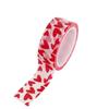 1 Roll of DIY Decorative Paper Craft Tape Red Love Heart Pattern Valentine's Day Self-adhesive Cute Stationery School Supplies