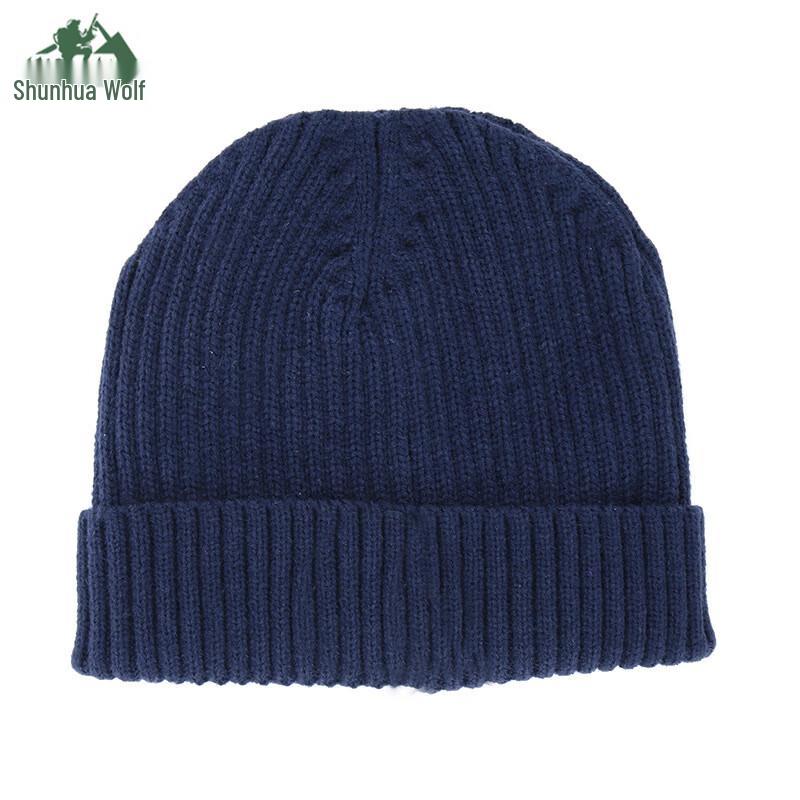 Shunhua Lang Winter Wool Knit Fleece Beanie