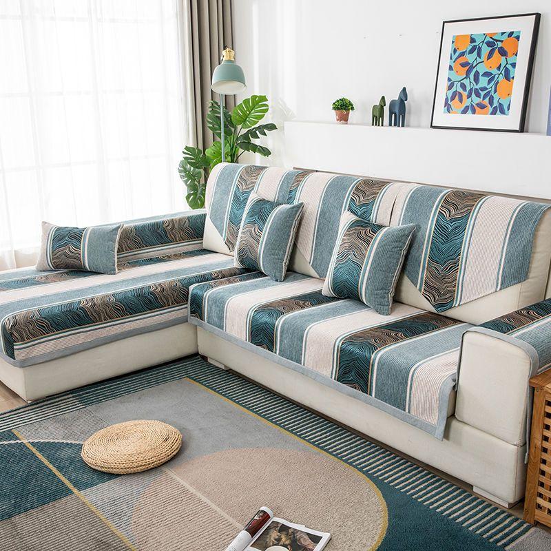 

Высококачественный бронзовый черный кожаный чехол для дивана, подушка, современный нескользящий противоскользящий коврик для стула для кошек и собак, атласная окантовка, чехол для кресла, полотенце 70*70CM