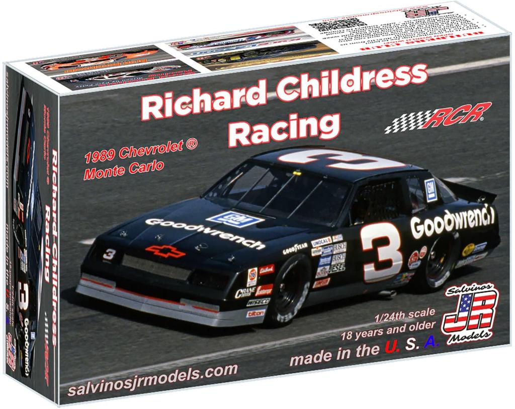 Salvinos Models Scale Richard Childress Racing GM Goodwrench Chevrolet Monte Carlo NASCAR 1989 Plastic Model Kit Jr. 1/24 #3 (RCMC1989P)