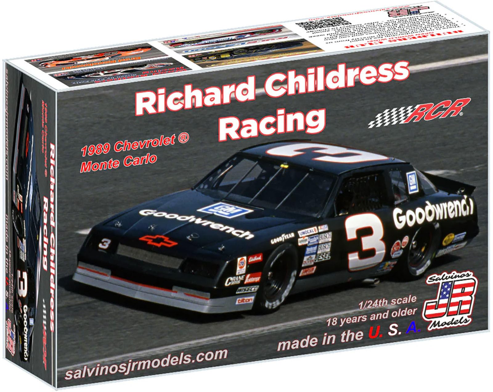 

Salvinos Models Масштаб Richard Childress Racing GM Goodwrench Chevrolet Monte Carlo NASCAR 1989 Пластиковая Модель-Кит Jr. 1/24 #3 (RCMC1989P)