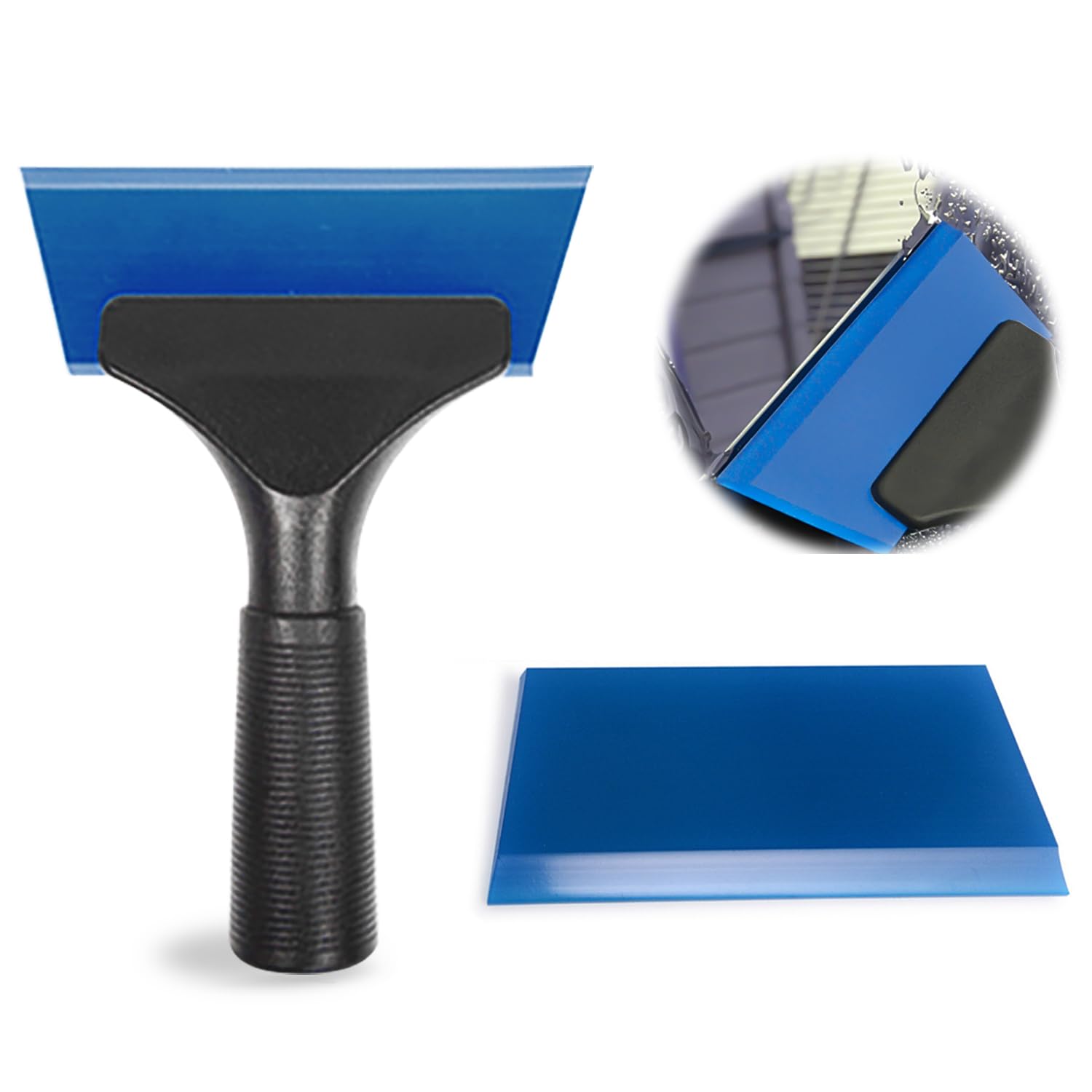 

Синий ракель-шпатель со строительным шпателем с пленкой прилипает 1 сменный стеклопакет для наклейки на окно синий