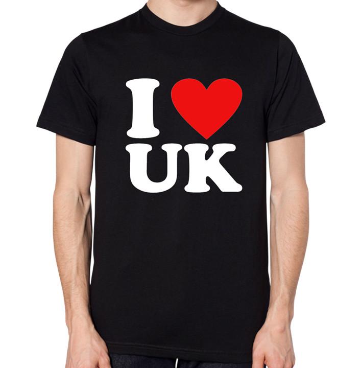 

I Love UK T-Shirt United Kingdom Unisex Top S разноцветный
