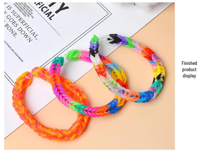 Gumki do krosna 36-rzędowego: Zabawka edukacyjna DIY dla dzieci - Tkane bransoletki