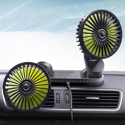 Car Cooling Fan, Vehicle Fan 3 Speeds Wind Micro USB Strong Portable Seat for