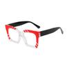 Marken Designer Rosa Quadratische Lesebrille Damen Herren Anti Blaulicht Retro Streifen Brille Computer Altersweitsichtigkeit Brille