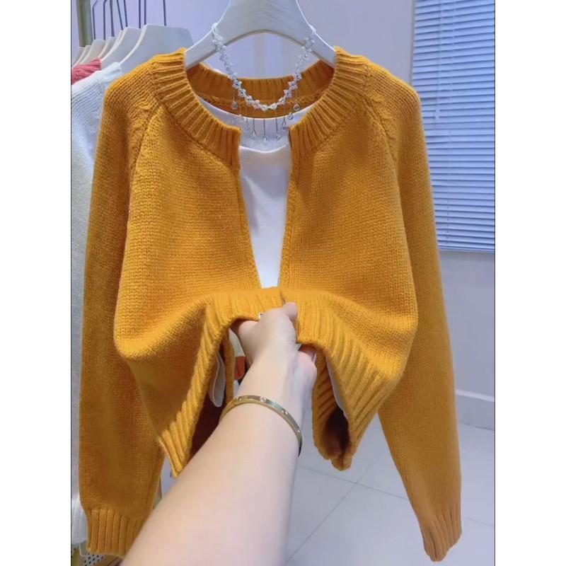 

The New Korean Sweater In Spring Is Super Good-looking, and the Round Neck Raspberry Rose Red Zip-up Knitted Cardigan Jacket 2XL помаранчевий