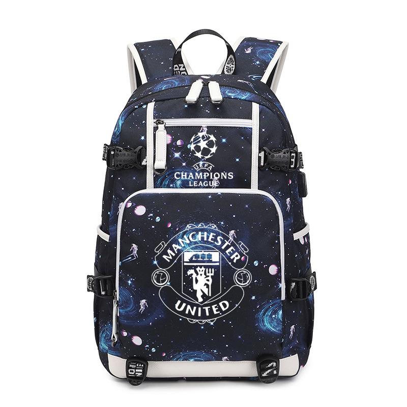College Style Campus Leisure School Bag Printed Football Burden Reduction Ridge Protection Large Capacity Student Light Backpack