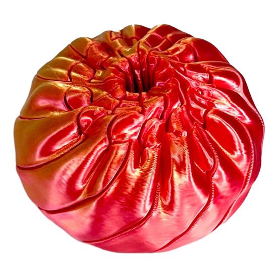 3D Printed Twisting Relief Slippery Bun Toy Dumpling Toy Stress Spiral Steamed Articulated 5.5 cm
