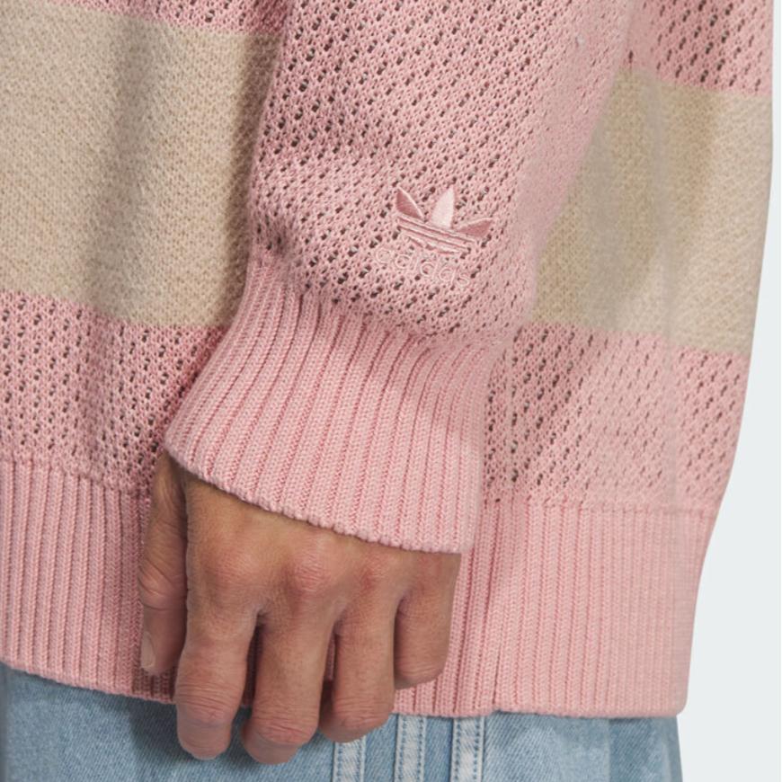 adidas Originals Team Loose V-Neck Pullover Long Sleeve Knit Sweater Men Sweater KF4468