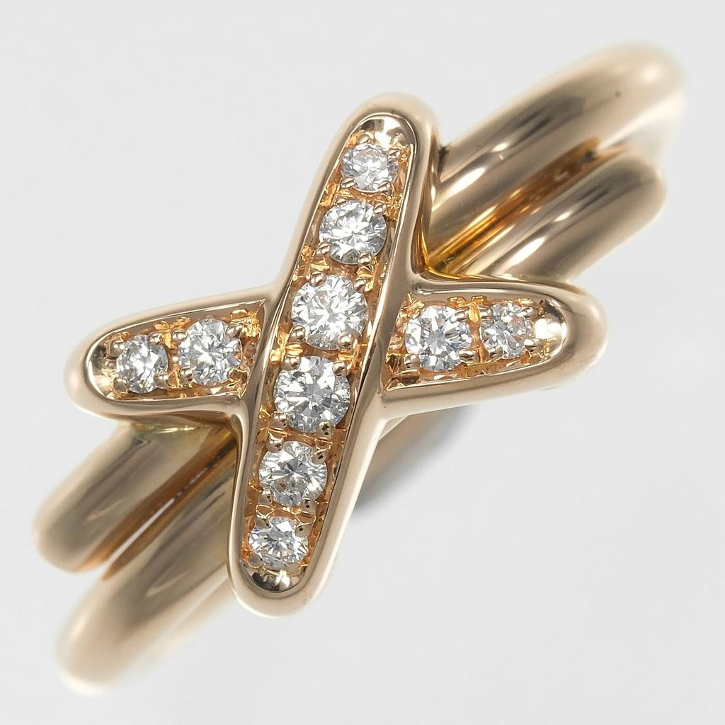 Chaumet Lian Ring K18 Pink Gold/diamond #4.5(US Size) 5.3g Women Used