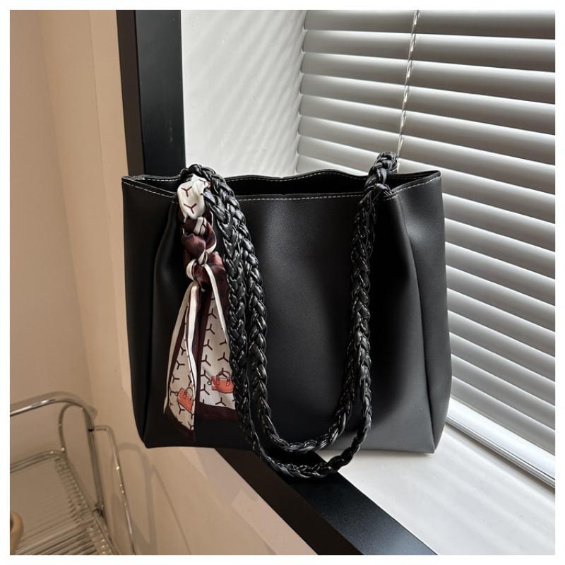 

Женская портативная сумка-тоут большой вместимости для поездок на работу, осенняя новая текстурированная сумка на плечо под мышкой, универсальная сумка-тоут для поездок на работу One size чёрный