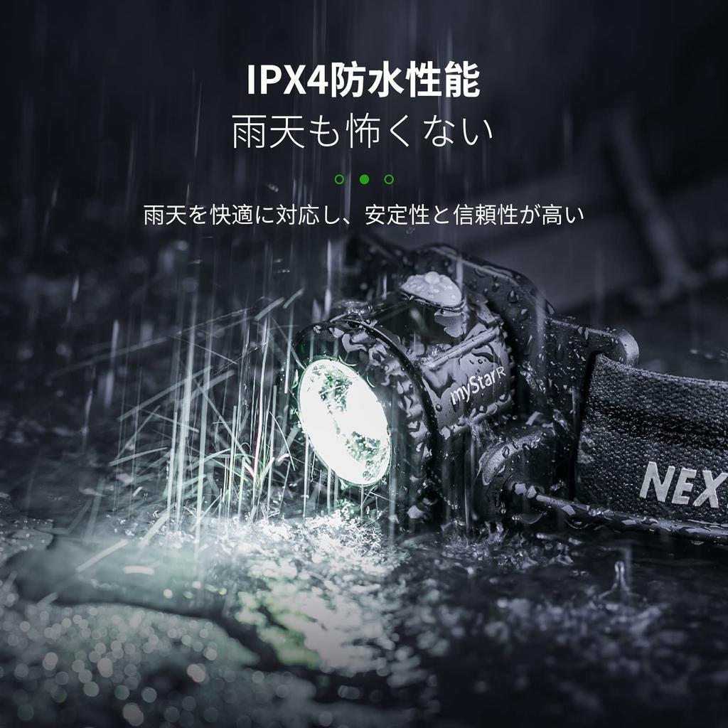 NEXTORCH Led Headlight 600 Lumens IPX4 Waterproof AA Battery Slide Focus System 4 Level Dimming SOS Camping Climbing Night Fishing Night Out Cycling