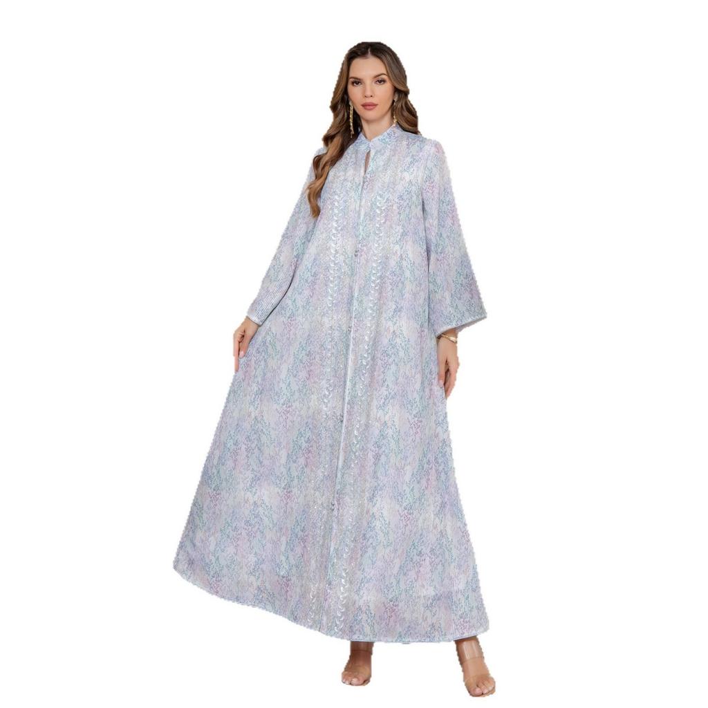 OEM New Elegant Women's Long Dress, Hand Embroidered Printed Dress, Wholesale Hot Selling Casual Party Cocktail Dress