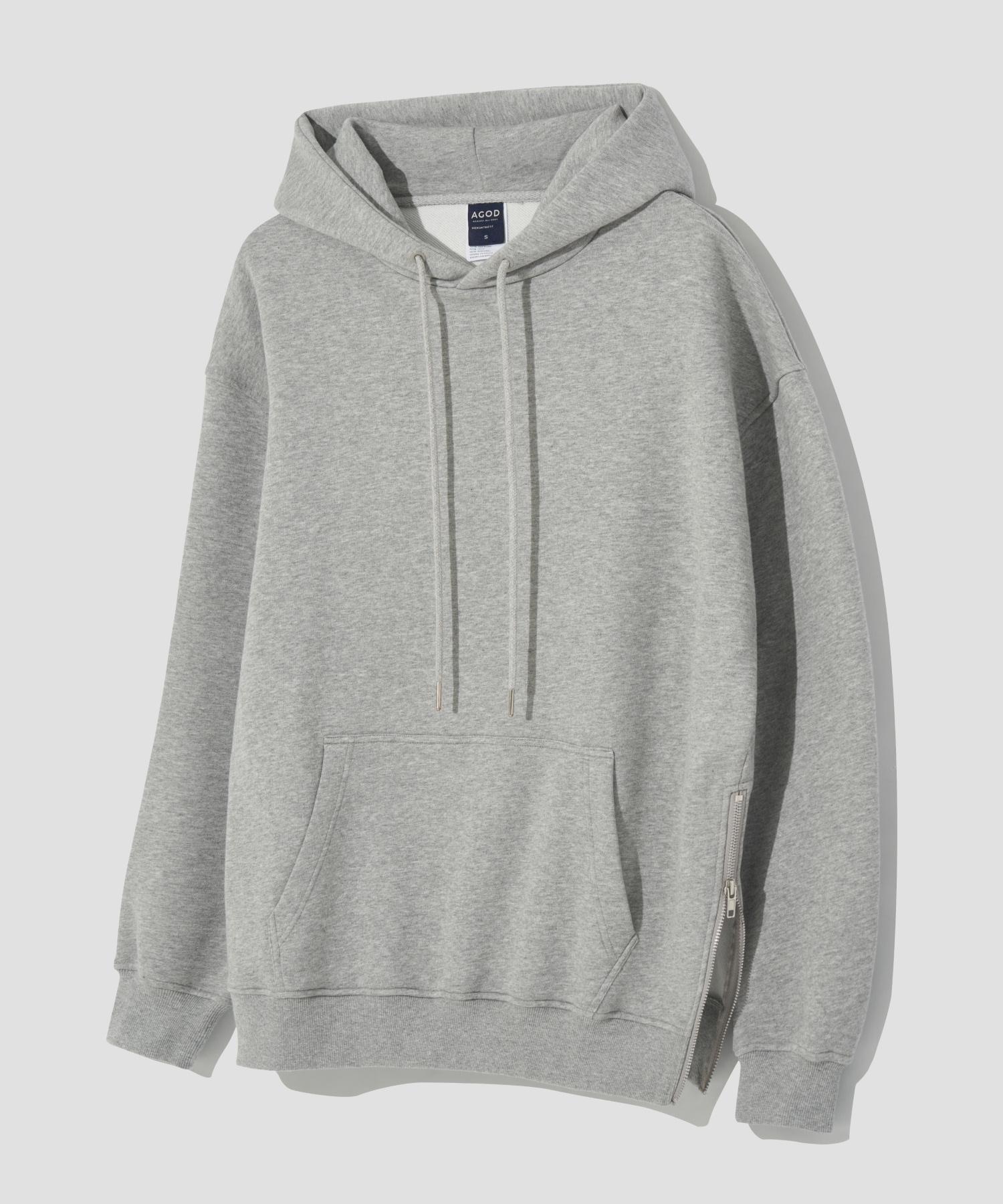 Age O.D. Essential Oversized Cutout Sweat Hoodie [Heather Grey] Grey/S